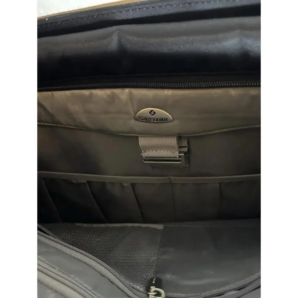 Samsonite Black Laptop Tote Bag Nylon Work Travel Bag Zip Top